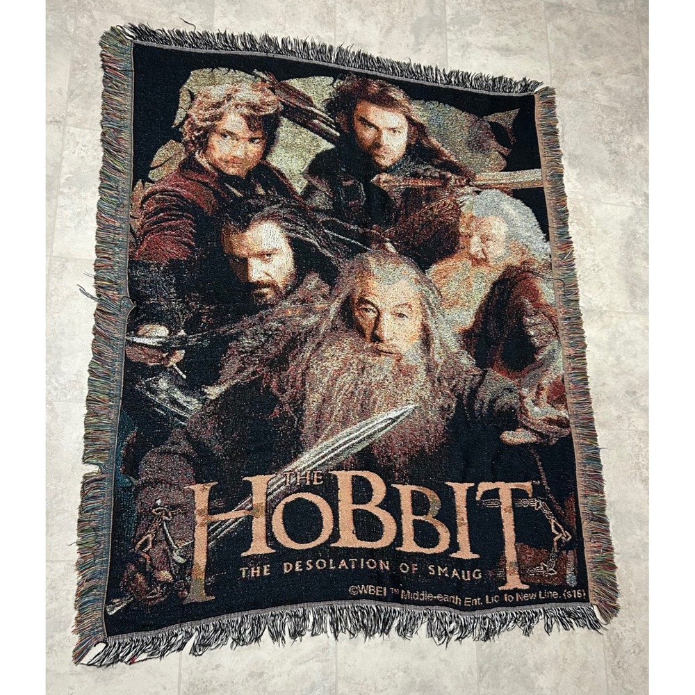 Warner Bros The Hobbit Desolation of Smaug 48x60 Woven Tapestry Throw Blanket